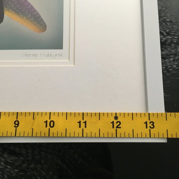 Ohotaq Mikkigak 'Owl Bear' Professionally Framed Art Card - Picture 10 of 11